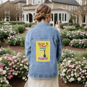 Welcome To Four Legged Party Denim Jacket
