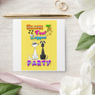 Welcome To Four Legged Party Envelope