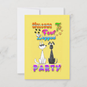 Welcome To Four Legged Party Thank You Card