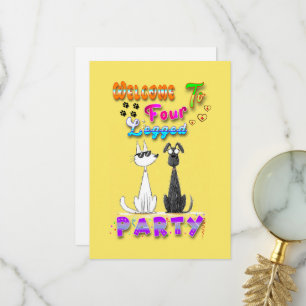 Welcome To Four Legged Party Thank You Card