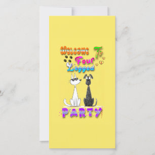 Welcome To Four Legged Party Thank You Card