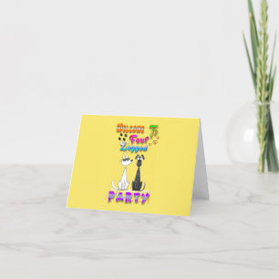 Welcome To Four Legged Party Thank You Card