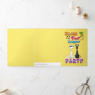 Welcome To Four Legged Party Tri-Fold Announcement