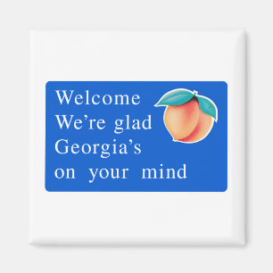 Welcome to Georgia - USA Road Sign Magnet
