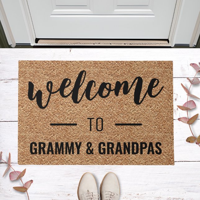 Welcome To Grammy & Grandpas Personalised Doormat (Creator Uploaded)