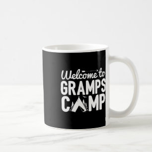 Welcome To Gramps Camp Distressed Camping  Coffee Mug