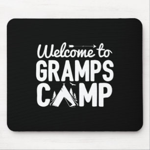 Welcome To Gramps Camp Distressed Camping Mouse Pad