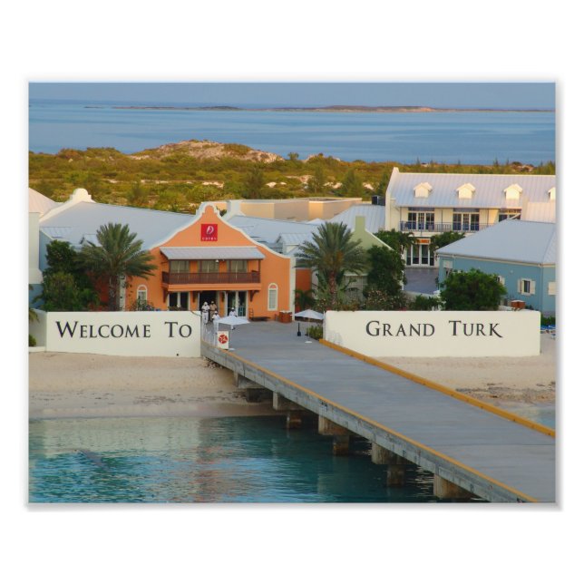 "Welcome To Grand Turk", photography, Caribbean Photo Print (Front)