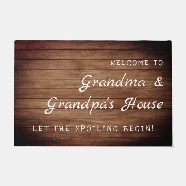 Welcome to Grandma & Grandpa's House  Doormat (Front)