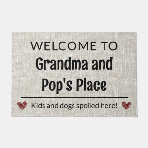 Welcome to Grandma & Pop's Place Customisable Doormat