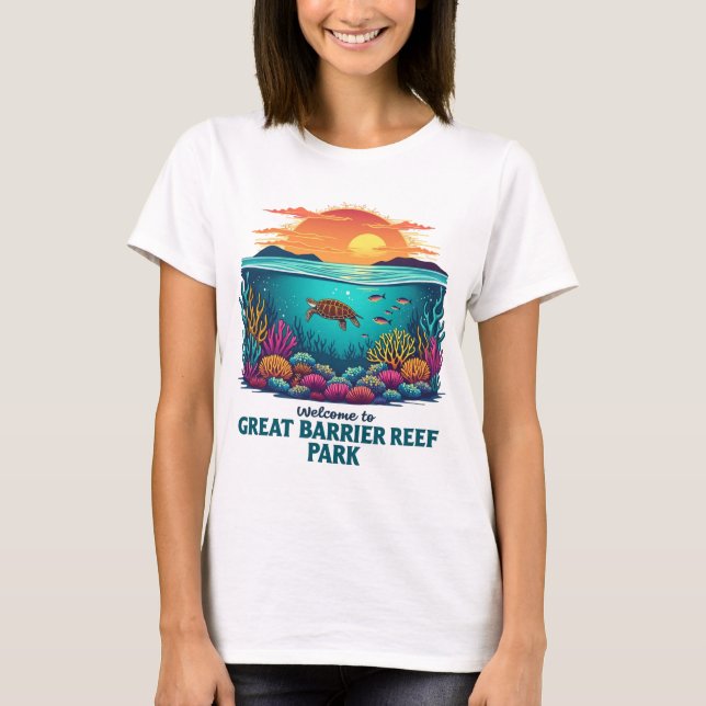 Welcome to Great Barrier Reef National Australian  T-Shirt (Front)