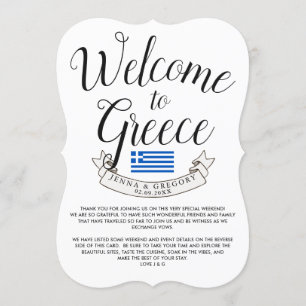 Welcome to Greece   Destination Wedding Favour Invitation