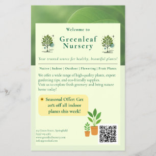 Welcome to Greenleaf Nursery Branding Flyer