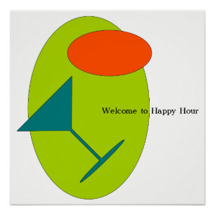 Welcome to Happy Hour Poster