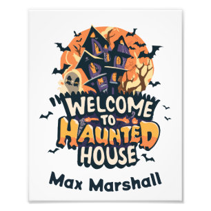 Welcome to Haunted House - Scary Sweetheart Photo Print