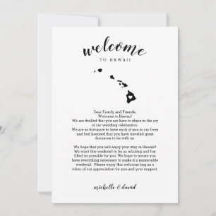 Welcome to Hawaii   Wedding Letter & Itinerary