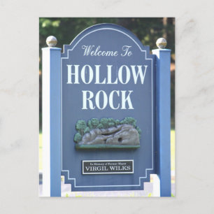 Welcome to Hollow Rock, Tennessee sign Postcard