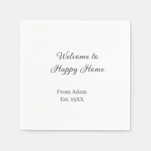 Welcome to home real estate house inauguration est napkin