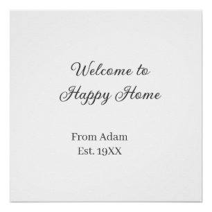 Welcome to home real estate house inauguration est poster