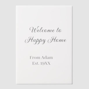 Welcome to home real estate house inauguration est vellum invitations