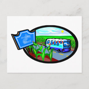 Welcome To Iowa Postcard