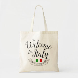 Welcome to Italy   Destination Wedding Custom Tote Bag