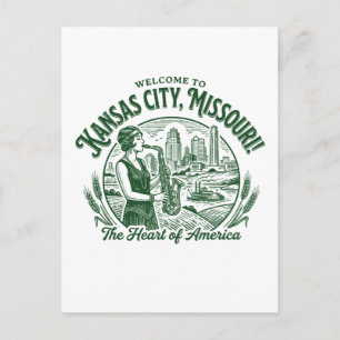 Welcome to Kansas City Missouri The Heart of Ameri Postcard