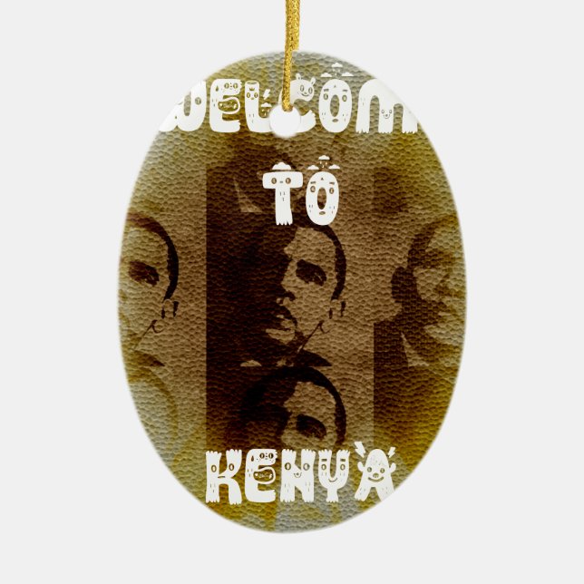 Welcome to Kenya Ceramic Ornament (Front)