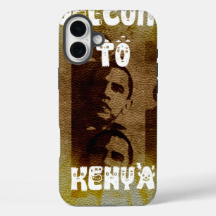 Welcome to Kenya with Obama Collage   iPhone 16 Plus Case