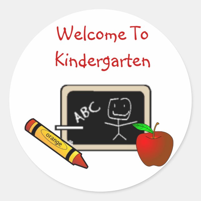 Welcome To Kindergarten Stickers (Front)