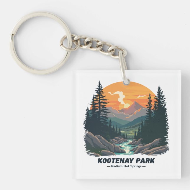 Welcome to Kootenay National Canadian Park Key Ring (Front)