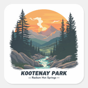 Welcome to Kootenay National Canadian Park Square Sticker