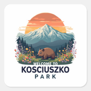 Welcome to Kosciuszko National Australian Park Square Sticker