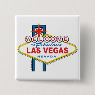 Welcome-to-Las-Vegas 15 Cm Square Badge