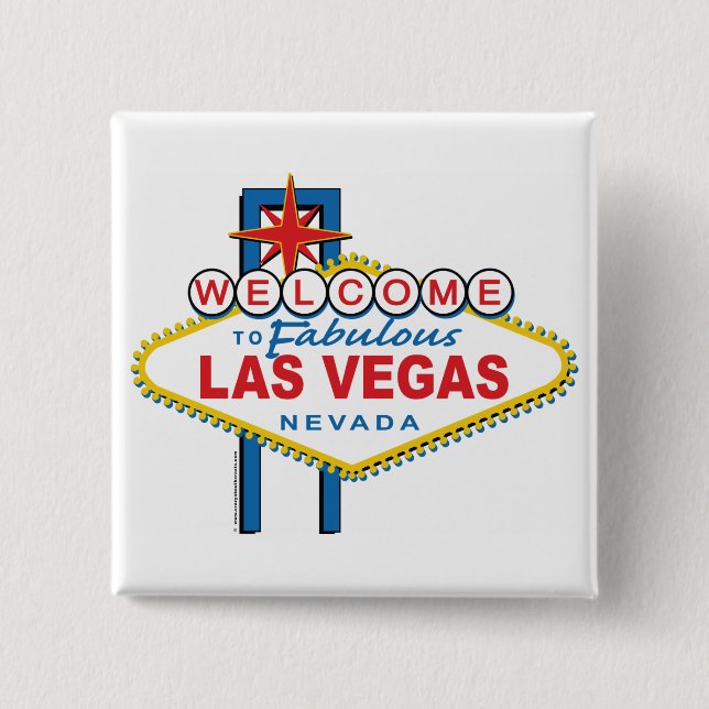Welcome-to-Las-Vegas 15 Cm Square Badge (Front)