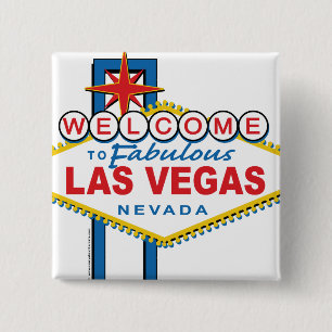 Welcome-to-Las-Vegas 15 Cm Square Badge