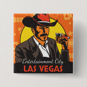 Welcome To Las Vegas 15 Cm Square Badge