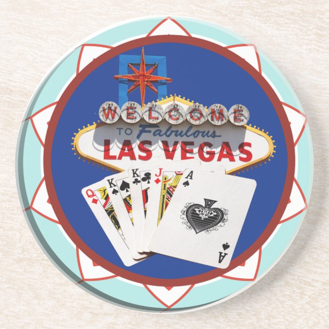 Welcome to Las Vegas Casino Chip Coaster (Front)