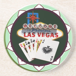 Welcome to Las Vegas Casino Chip Coaster