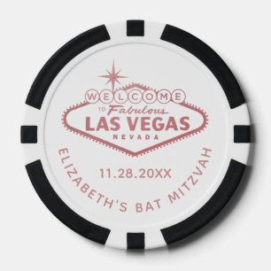 Welcome to Las Vegas Casino Mitzvah Favour Poker Chips