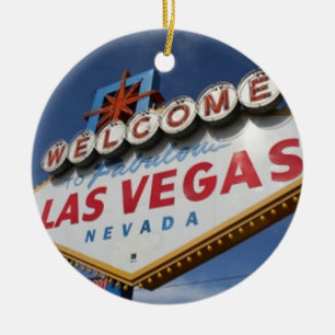 Welcome To Las Vegas Ceramic Ornament