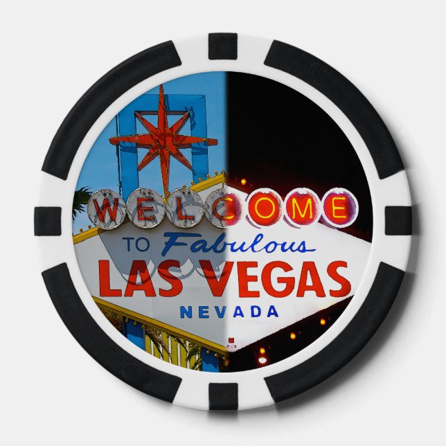 Welcome to Las Vegas - day or night Poker Chips (Front)