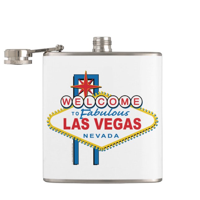 Welcome-to-Las-Vegas Hip Flask (Opened)