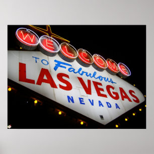 Welcome to Las Vegas Neon Poster Print