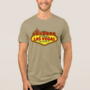 Welcome to Las Vegas Nevada Retro Sign T-Shirt Tri-Blend Shirt