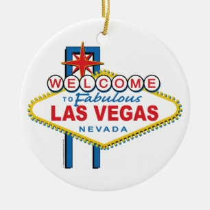 Welcome-to-Las-Vegas Retro Ceramic Tree Decoration