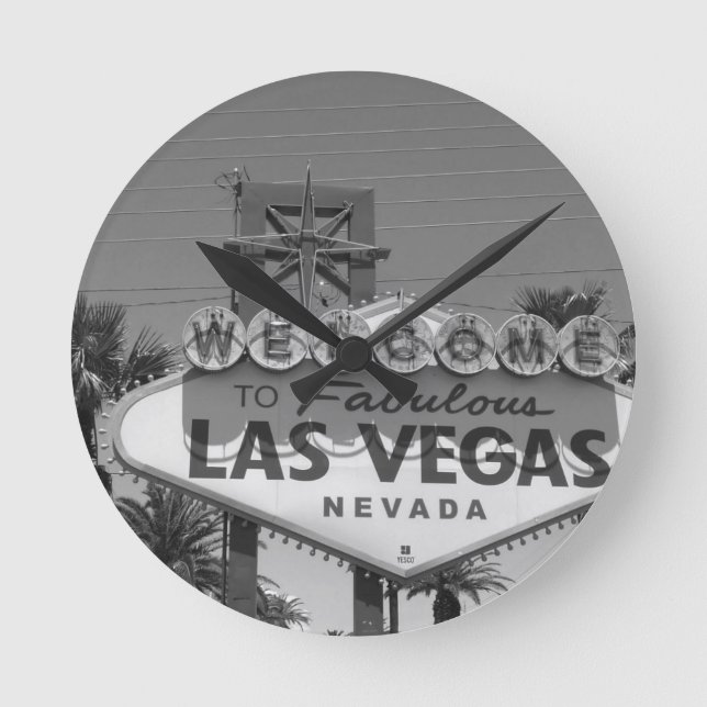 Welcome to Las Vegas Round Clock (Front)