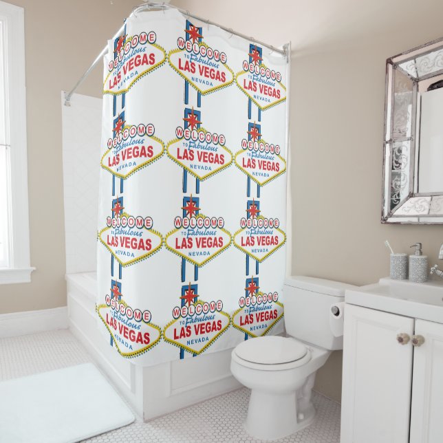 Welcome to Las Vegas Shower Curtain (In Situ)