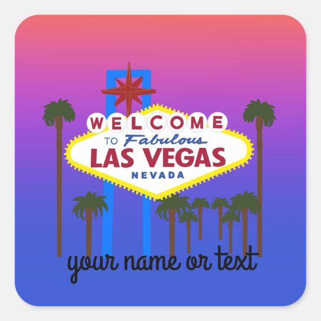 Welcome to Las Vegas Sign #3 Stickers (Front)