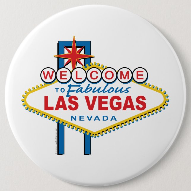 Welcome to Las Vegas Sign 6 Cm Round Badge (Front)